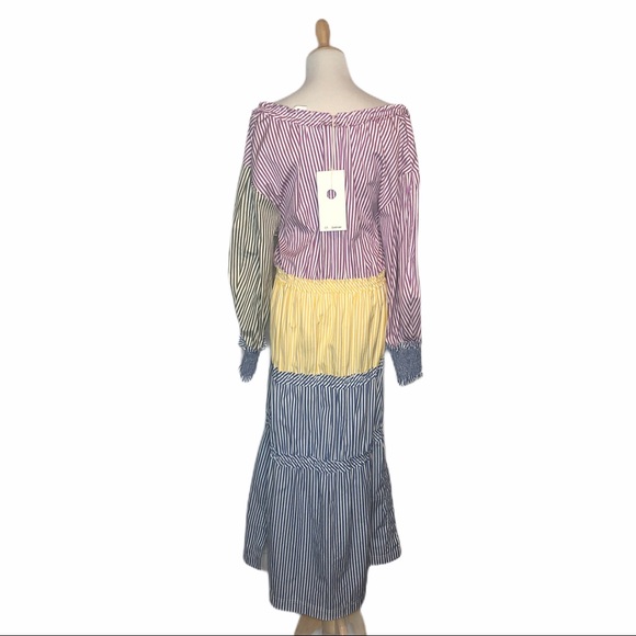 NWT CF Goldman Colorful MultiStripe Maxi Dress 8 - Picture 7 of 13